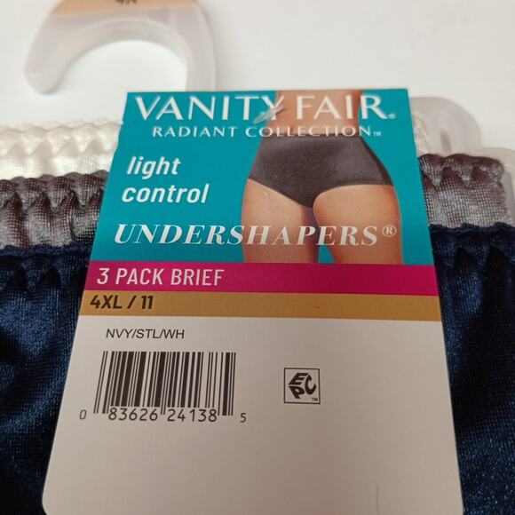 Vanity Fair Radiant Collection Light Control Undershapers 3 Pack Briefs 4XL/11 - Picture 2 of 5